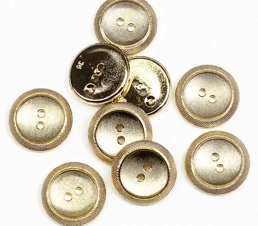 Пуговица Sandra, 23 мм, 2 отв., пластик, цвет золотистый