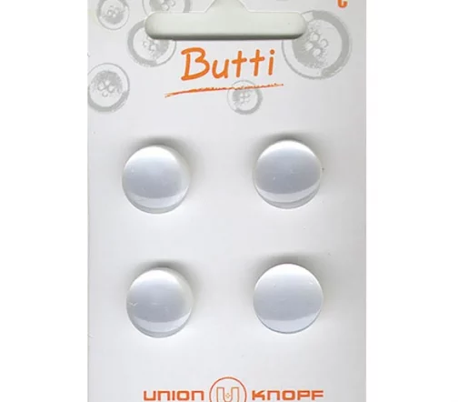 Пуговицы, Union Knopf, на ножке, пластик, цв. белый, 14 мм, 4 шт., 79066