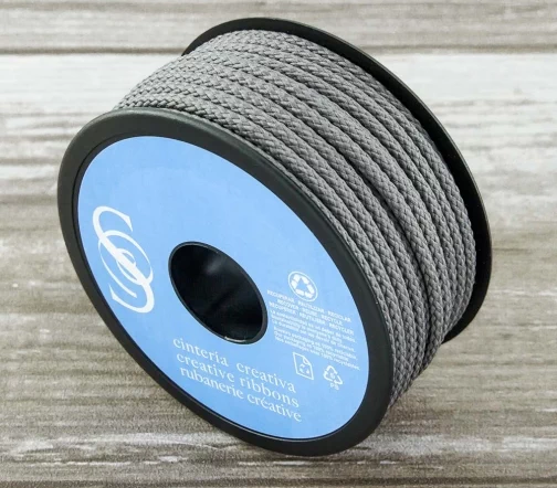 Шнур плетеный SAFISA, 4 мм, цвет светло-серый, 25281-4-27