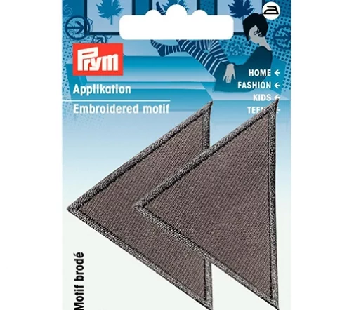 925468 Термоаппликация "Треугольники большие" 6х5 см, серый цв., 2шт., Prym