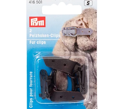 416501 Клипса с крючком для меховых изделий, коричневый, упак./2 шт.,Prym