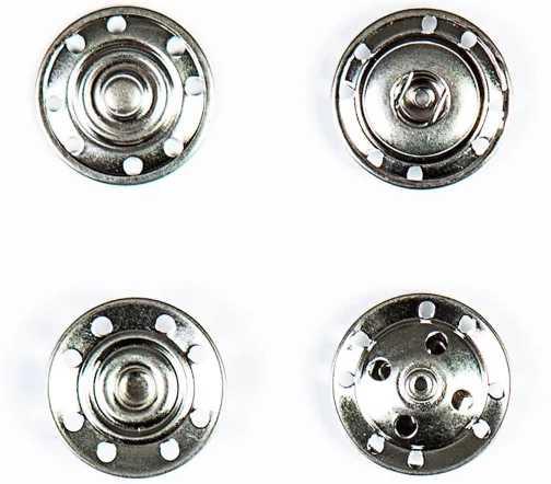 Кнопка пришивная, 22мм, металл, никель, 95110/11