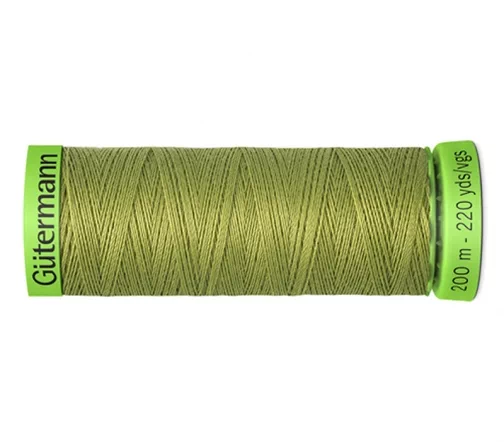 Нить Extra Fine 150 для особо деликатных тканей, 200м, 100% п/э, цв.582 зелен.горч, Gutermann 744581