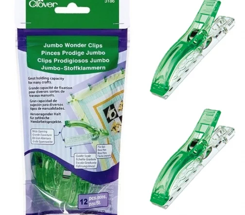 3186 Чудо-клипсы большие, 12 шт., цвет зеленый, Clover