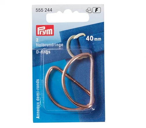 555244 Полукольца, цвет розовое золото, 40 мм, упак./2 шт., Prym