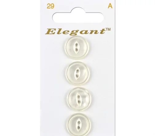 Пуговицы, Elegant, арт. 029 С, 2 отв., 16  мм, пластик, 4 шт.