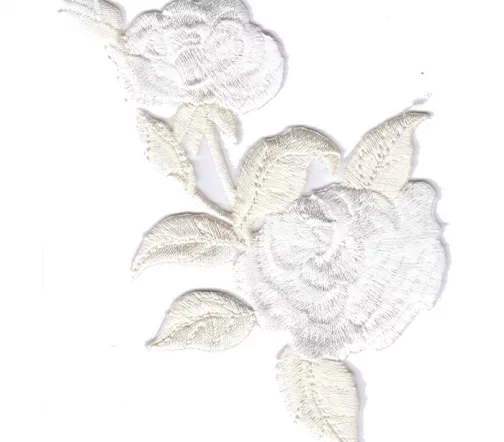 Термоаппликация "Роза белая", 9,5 х 10,5 см, арт. 569988.D