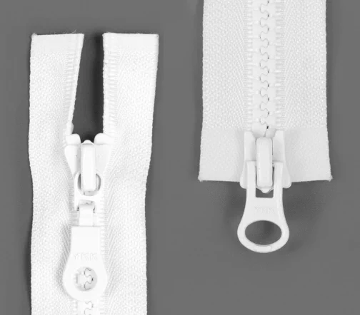 Молния YKK трактор разъёмная, 2 замка, 75см, 5мм, цвет 501, белый