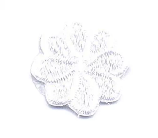 Термоаппликация "Цветок восьмилистник малый", 1,7 х 1,7 см, белый, арт. 569204.C