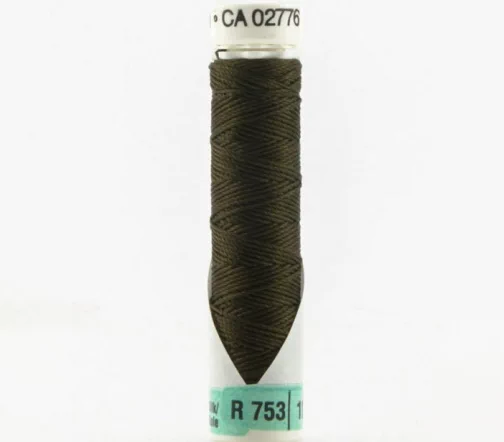 Нить Silk R 753 для фасонных швов, 10м, 100% шелк, цвет 531 т.т.хаки, Gutermann 703184