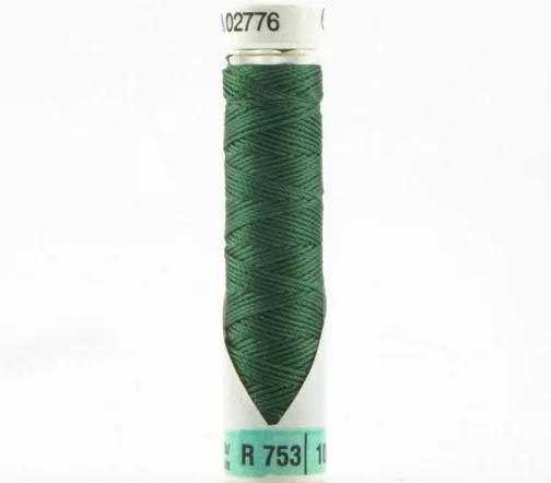 Нить Silk R 753 для фасонных швов, 10м, 100% шелк, цвет 921 хвойный, Gutermann 703184