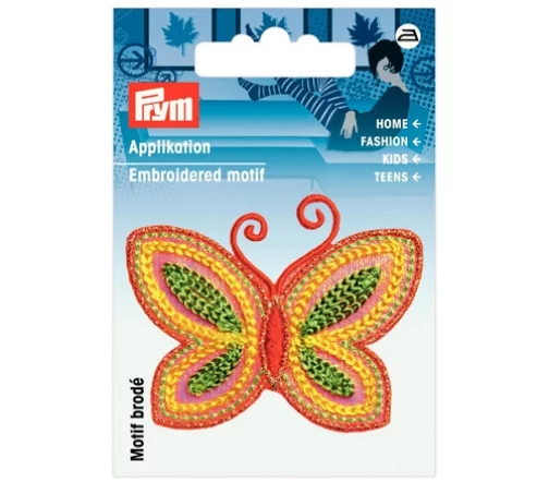 926487 Термоаппликация "Бабочка" 6х4,5 см, оранжевый/желтый цв., Prym