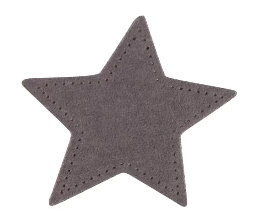 Термоаппликация HKM "Звезда из замши серо-сиреневая", 5,0 х 5,0 см, 43169