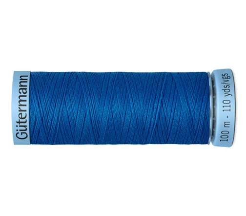 Нить Silk S303 для тонких швов, 100м, 100% шелк, цвет 322 синяя бирюза, Gutermann 744590