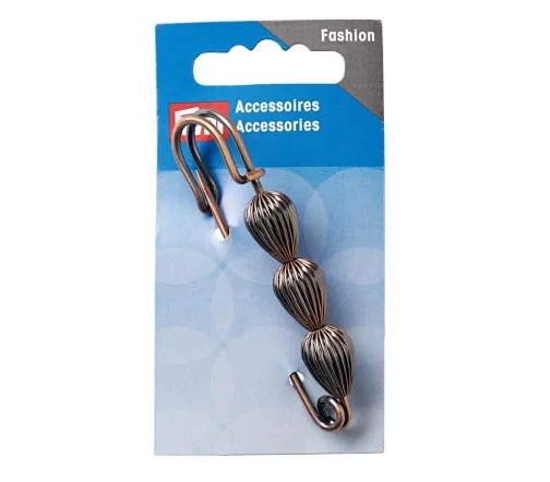 417762 Булавка декоративная с бронзовыми бусинами, 80 мм, Prym