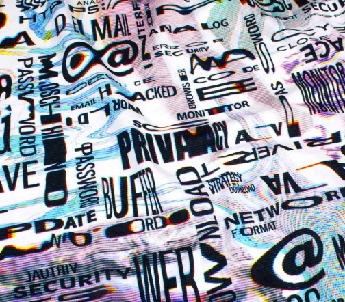 Трикотаж хлопковый "Надписи 3D", 1032228