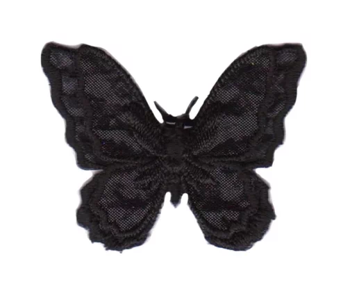 Термоаппликация "Бабочка", 3,5 х 4,5 см, черная, арт. 566583.C