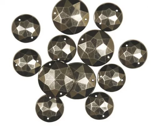 Набор  декоративных элементов Favorite Findings, "Серебрянные круги" 10*20 мм, 11 шт