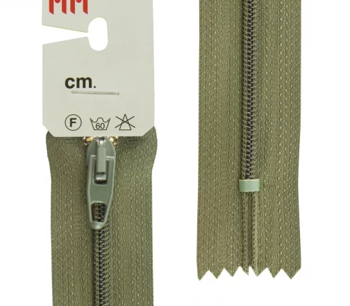 Молния Meras Rizip спираль, 20 см, неразъёмная, 4 мм, цвет 2827, хаки