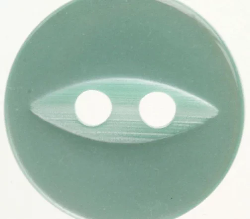 Пуговицы Hemline "Basic", пластик, 2 отв., 12 мм, 13 шт., цвет бирюзовый