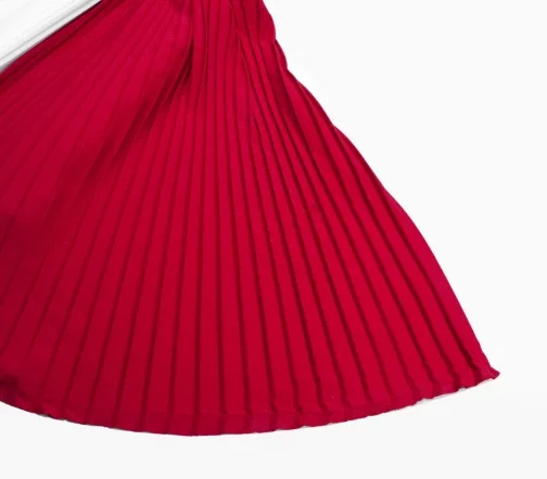 Плиссе трикотаж, цвет красный, 1122202-2