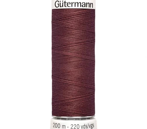 Нить Sew All для всех материалов, 200м, 100% п/э, цвет 262 т.старая роза, Gutermann 748277