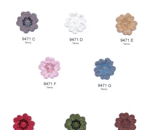 Термоаппликации "Цветочки с пайетками", d 3 см, 10 шт., 569471