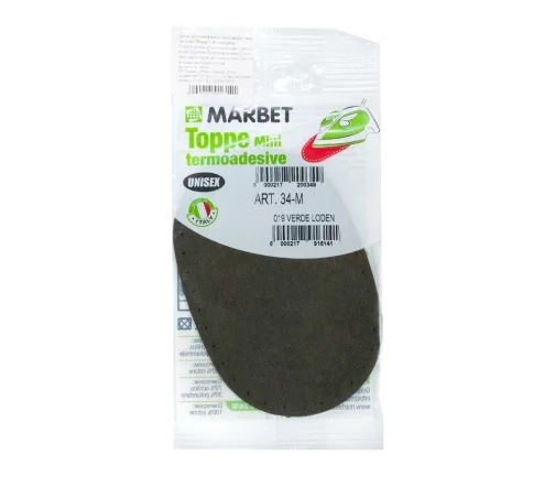 Термозаплатка мини экозамша, 13 х 8,5 см, арт. 34-М/019, зеленый защитный