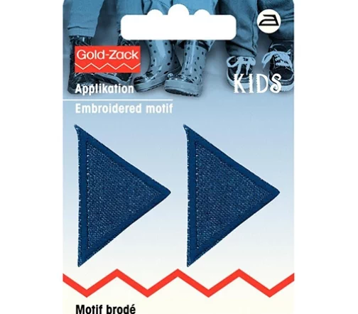 925282 Термоаппликация "Треугольники" 3,5х3 см, т-синий джинс, 2шт., Prym