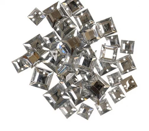 Набор  декоративных элементов Favorite Findings, "Блестящие квадраты" 7*10 мм, 41 шт