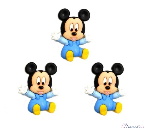 Декоративные пуговицы Dress It Up "Малыш Микки", 25х30 мм, 3 шт., 12116