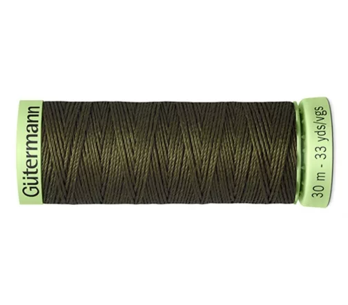 Нить Top Stitch для отстрочки, 30м, 100% п/э, цвет 689 т.хаки, Gutermann 744506