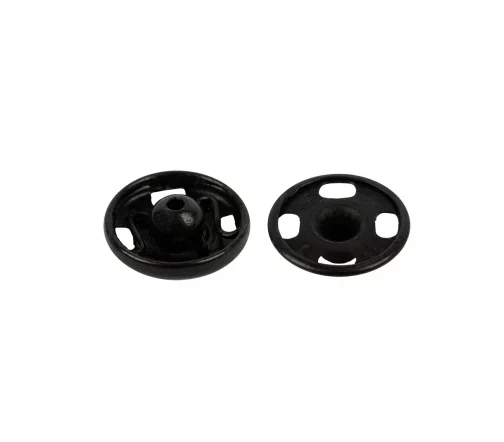 Кнопки пришивные, Koh-i-Noor, 10 мм, металл, цвет черный, 6 шт.