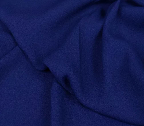 Креп вискозный однотонный, цвет синий, CRV12-2