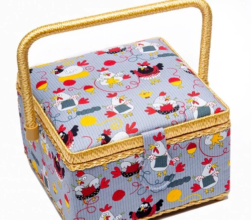 Шкатулка "Курочки", 20,5 x 20,5 x 13,5 см, арт. 4148-RT-27