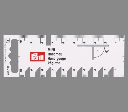 610731 Шаблон мини-линейка для разметки и измерения 10см Prym