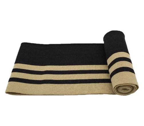 Подвяз трикотажный с люрексом, 13см*1м, арт. 3AR1196-1, черный/золото