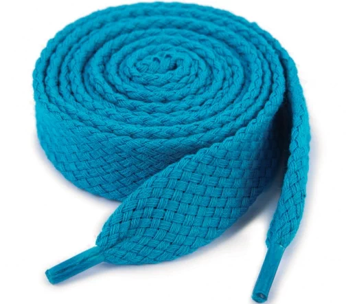 Шнур для худи, ширина 21 мм, длина 140 см, цвет бирюзовый синий