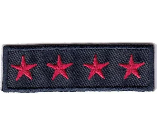 Термоаппликация Marbet "Полоса, звёзды красные", 6 х 1,8 см, 569690.B