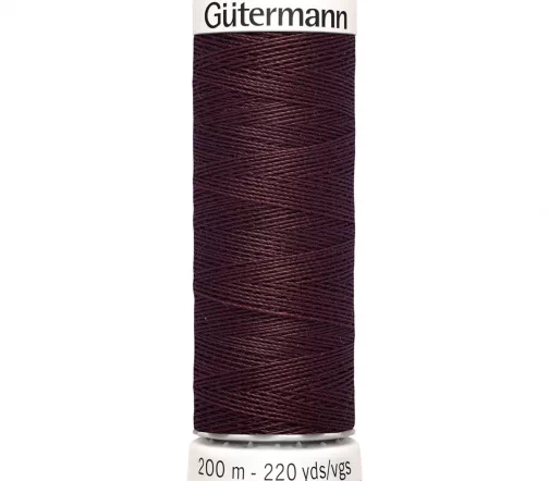 Нить Sew All для всех материалов, 200м, 100% п/э, цвет 175 т.красный шоколад, Gutermann 748277