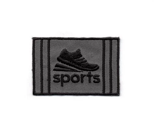Термоаппликация "Sports", 6 х 4 см, цвет темно-серый, арт. 569498.C