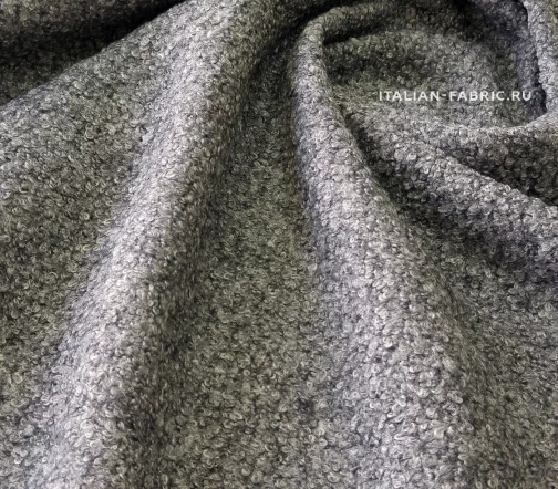 Букле костюмно-пальтовое, цвет серый меланж, 01816-13