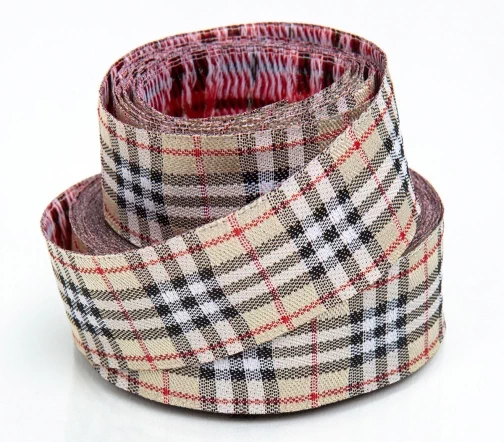 Тесьма жаккардовая "клетка шотландка", 27 мм, 04-28457