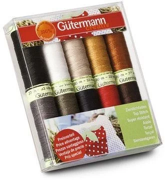 Набор нитей Top Stitch, 10 катушек, Gutermann 734543-Col.1