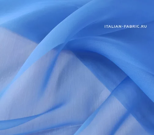 Органза однотонная, цвет васильковый, 01486-1