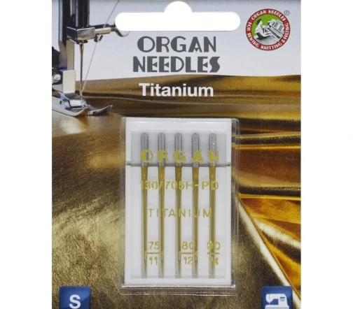 Иглы титаниум № 75-90 (5шт), блистер, ORGAN, 503453