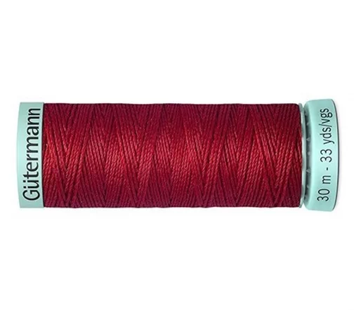 Нить Silk R 753 для фасонных швов, 30м, 100% шелк, цвет 046 бургундский, Gutermann 723878