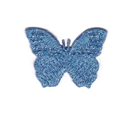 Термоаппликация "Бабочка мелкая", 2,8 х 3,7 см, голубая, арт. 567523.L