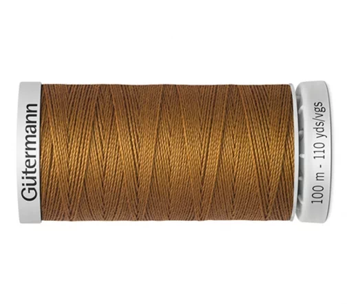 Нить Extra Strong суперкрепкая, 100м, 100% п/э, цвет 448 шоколадная охра, Gutermann 724033