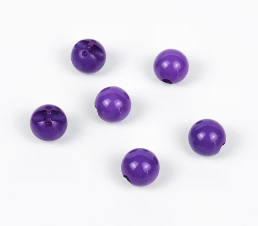Пуговицы, Union Knopf, "Шарик", на ножке, пластик, цвет фиолетовый, 12 мм